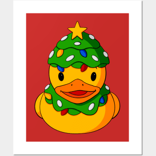 Christmas Tree Costume Rubber Duck Posters and Art